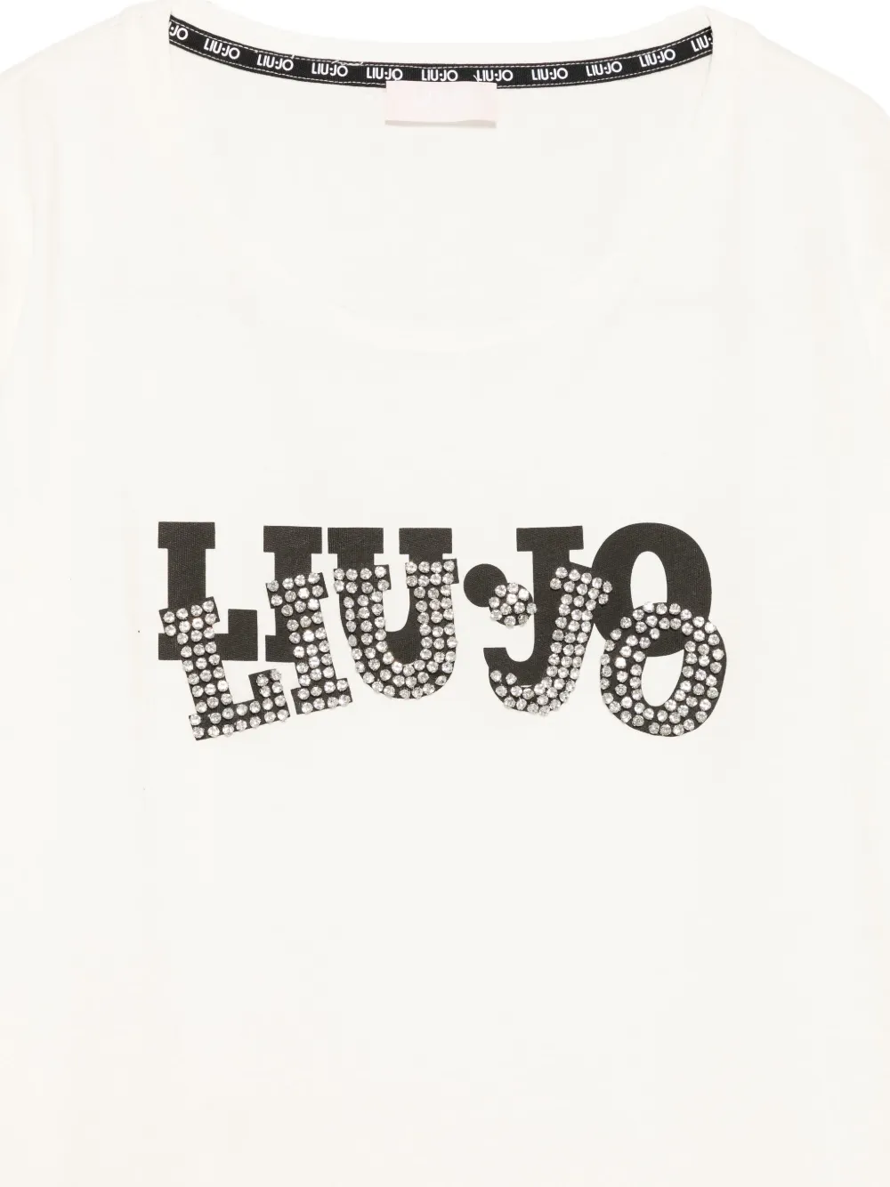 Liu •jo Crew Neck T-shirt With Logo In White