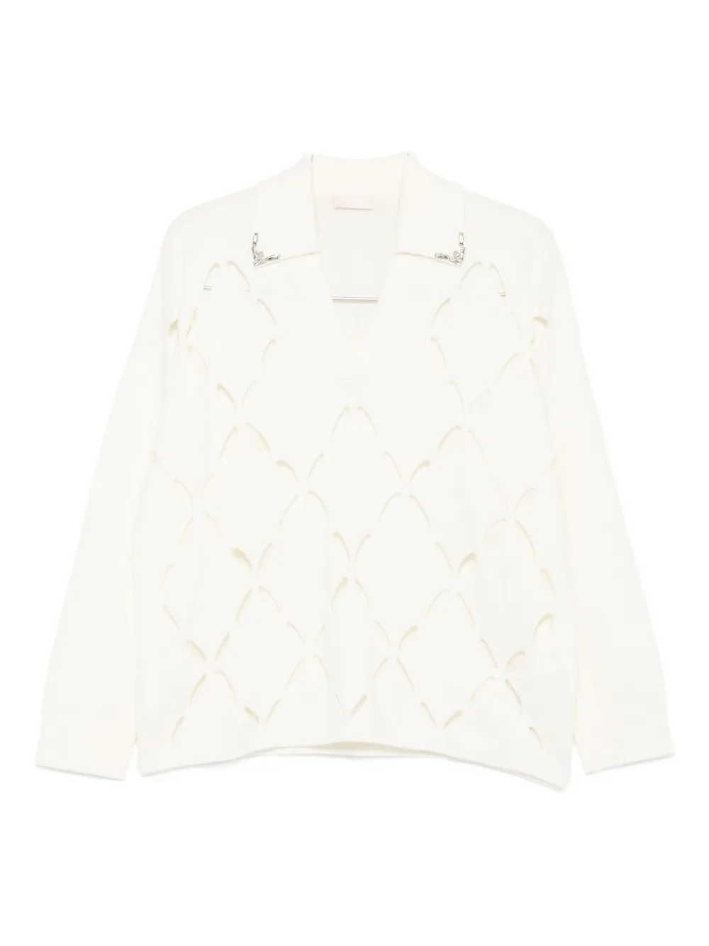 LIU JO cut-out detail knitted sweater | White | Image 1
