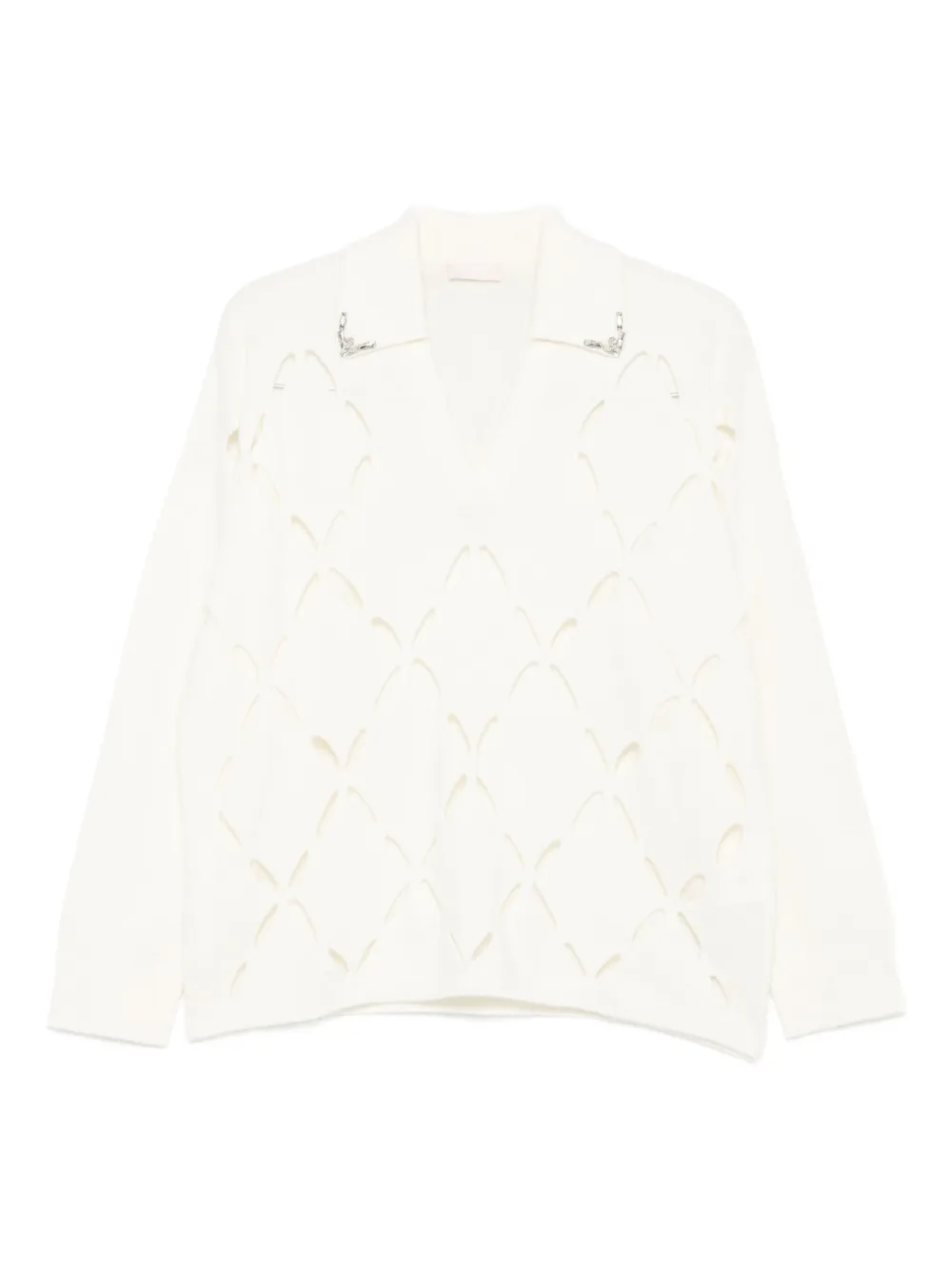 LIU JO Pullover mit Cut-Out | Weiß | Image 1