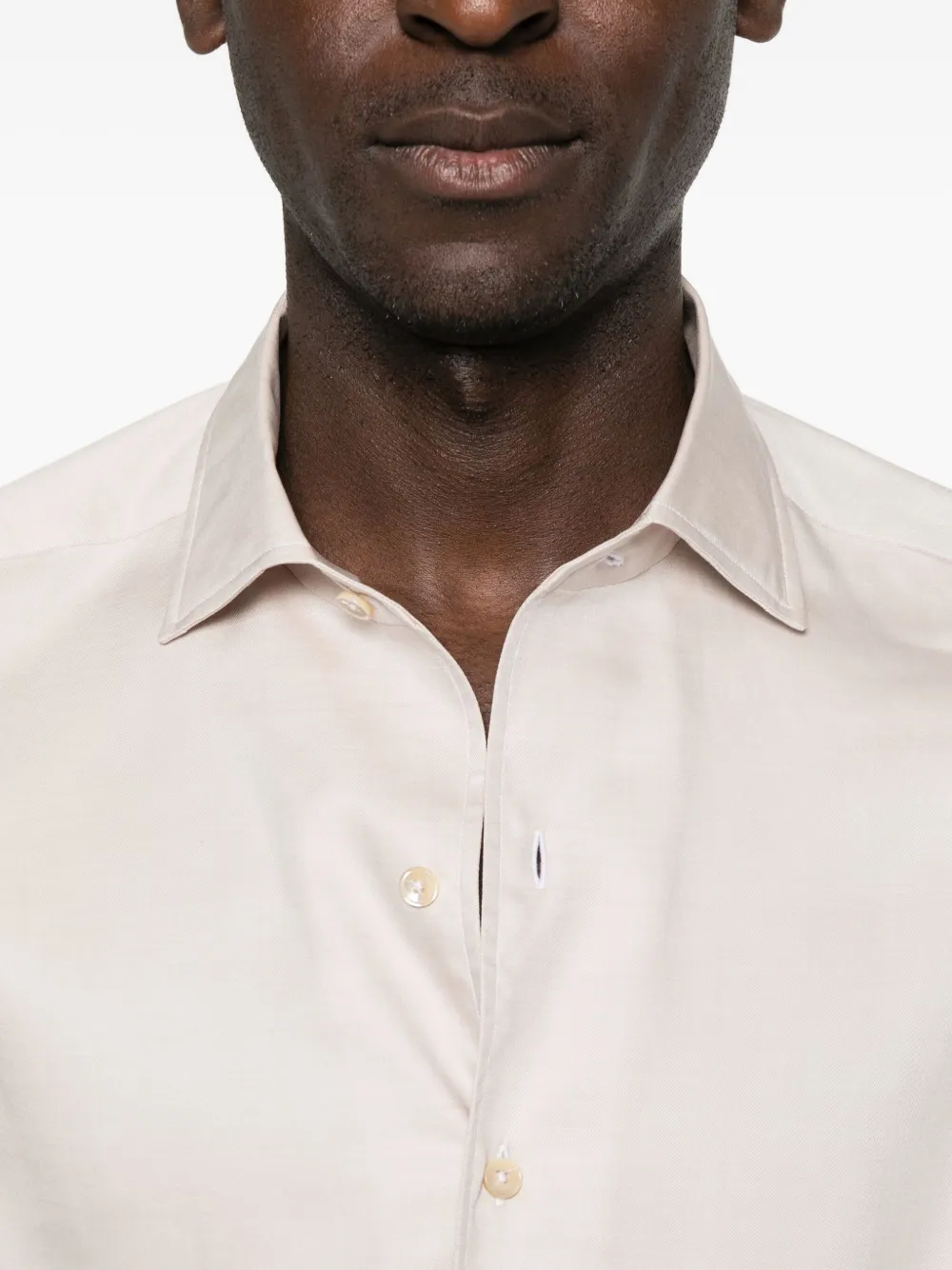 Alessandro Gherardi Long-sleeve Button-down Shirt In Gold