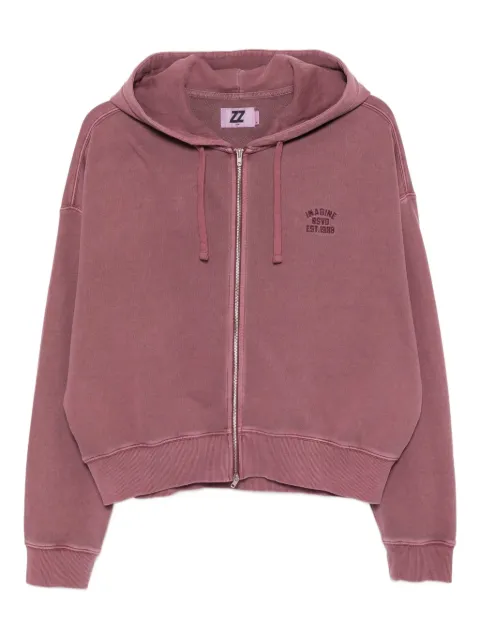 izzue logo-embroidered hoodie