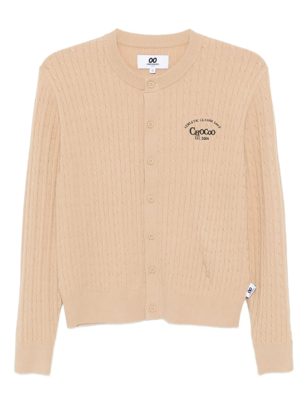 CHOCOOLATE logo-embroidered cardigan | Neutrals | Image 1