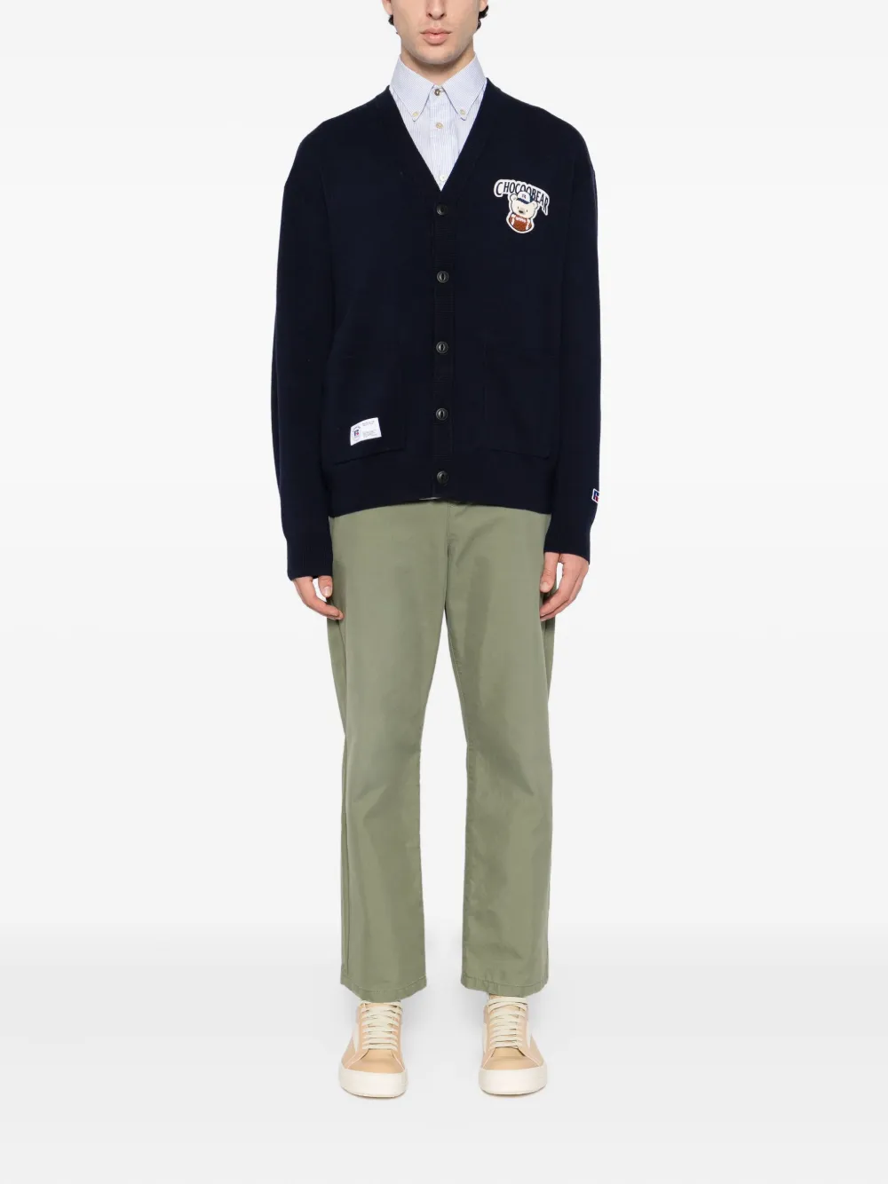 CHOCOOLATE x Russell Athletic bear-embroidered cardigan | Cardigans | Image 2