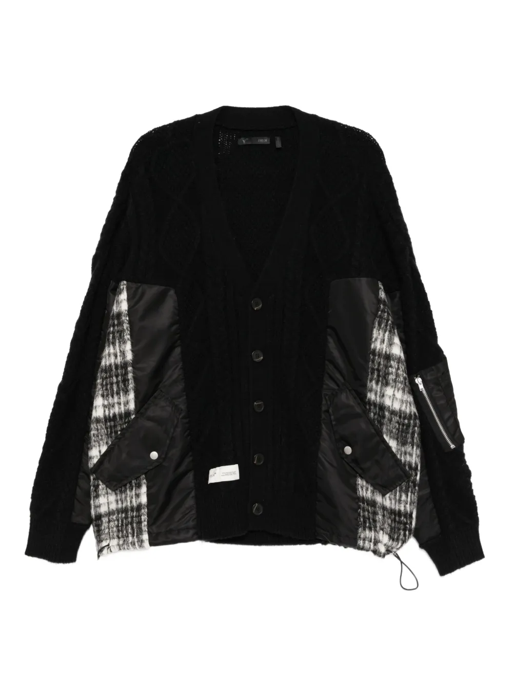 FIVE CM patchwork cardigan | Black | Image 1