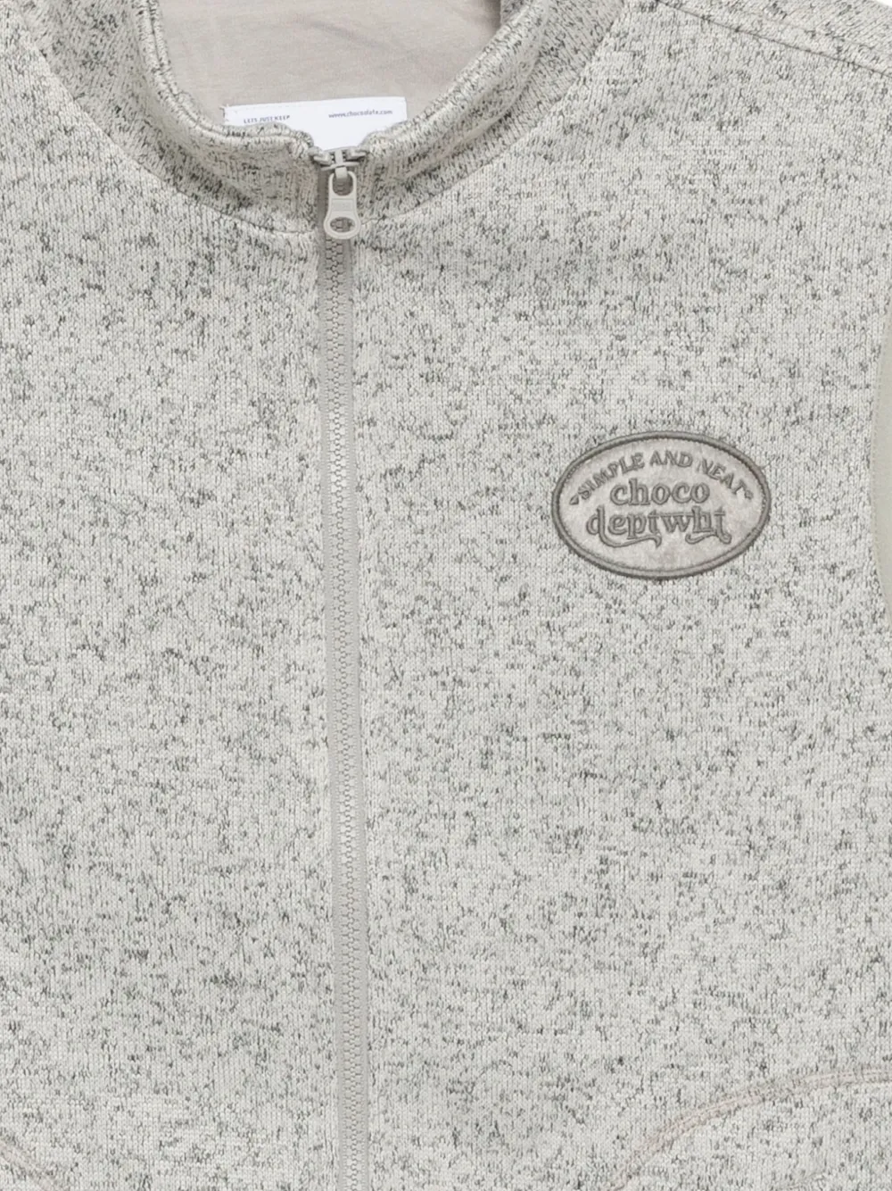 CHOCOOLATE Gilet met geborduurd logo Grijs