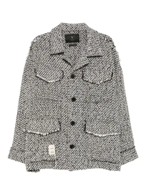 FIVE CM logo-patch shirt jacket