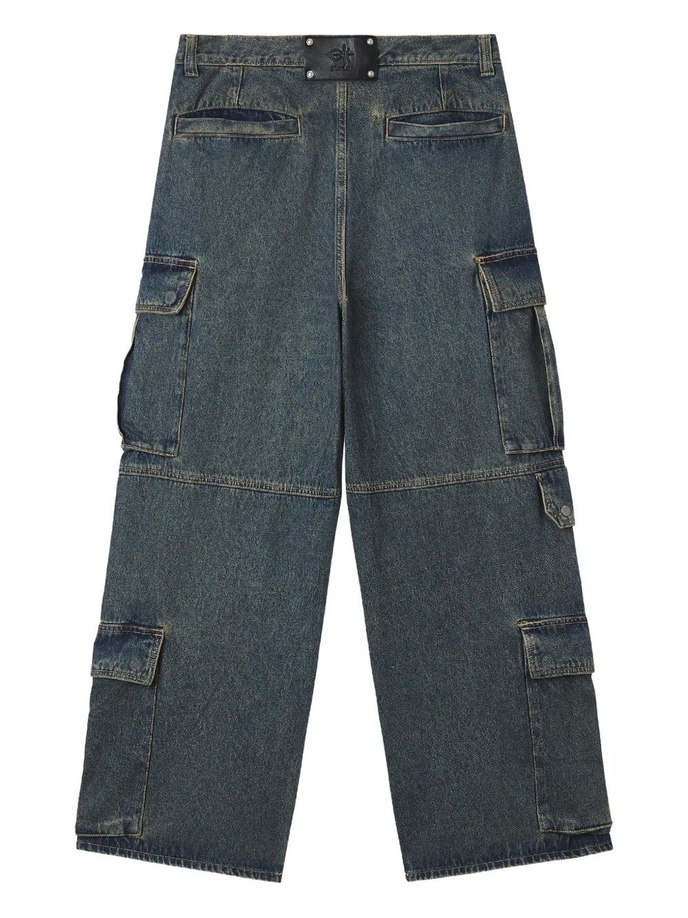 FIVE CM cargo-pocket panelled jeans - Blauw