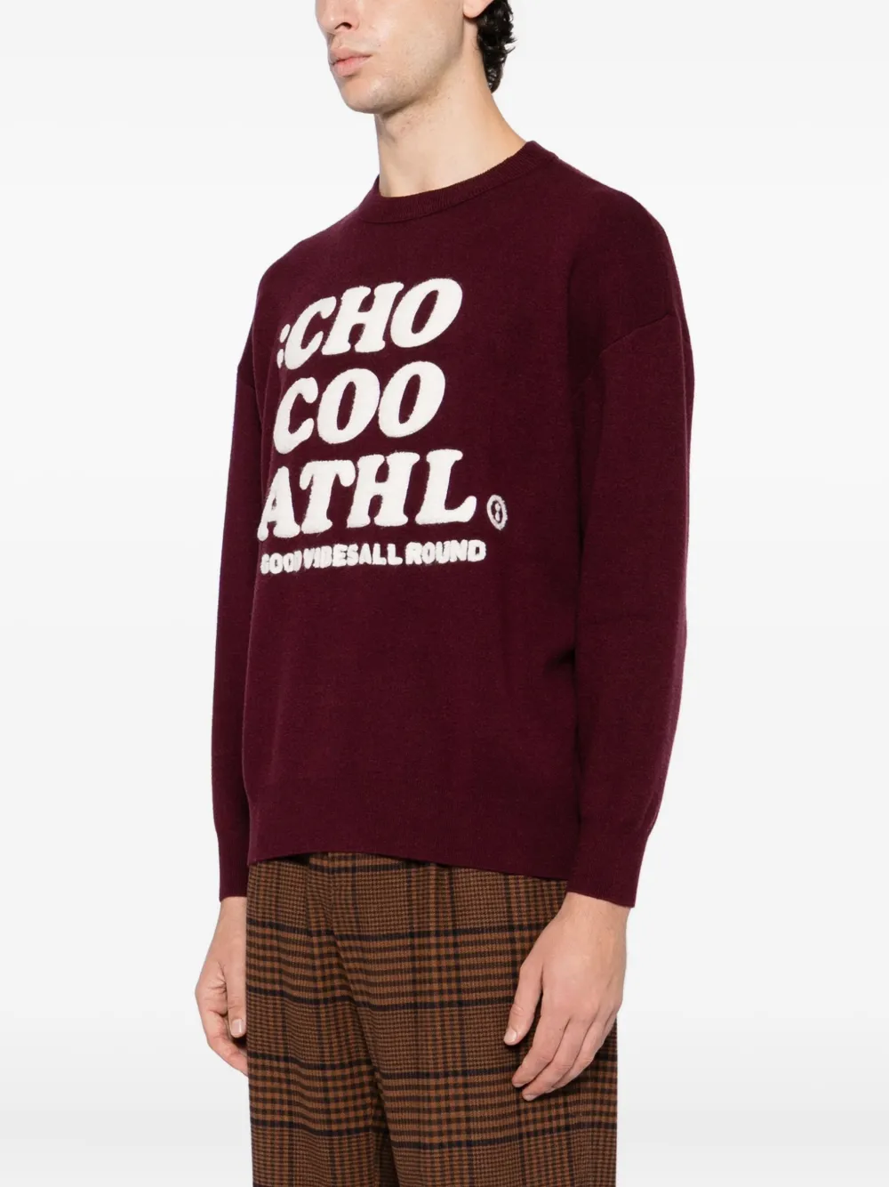 Chocoolate Logo-embroidered Sweatshirt In Red