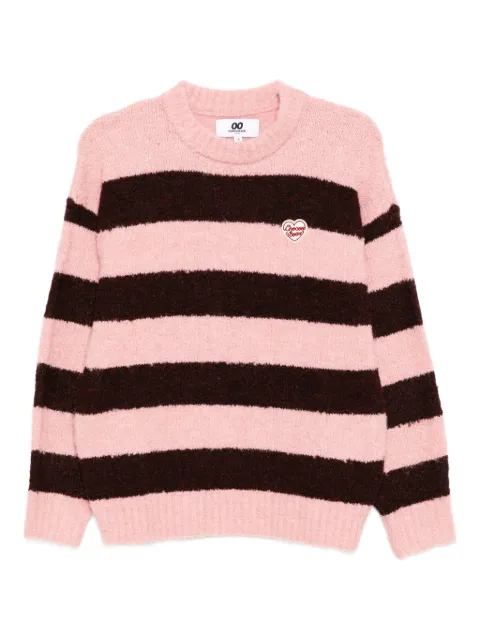 CHOCOOLATE logo-embroidered striped jumper