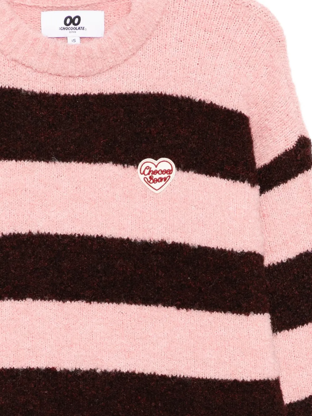 Chocoolate Logo-embroidered Striped Jumper In Pink