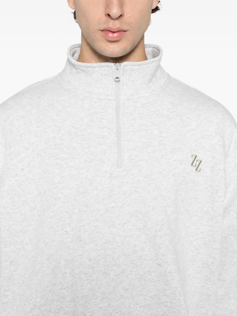 Izzue Logo Embroidered Sweater In Gray