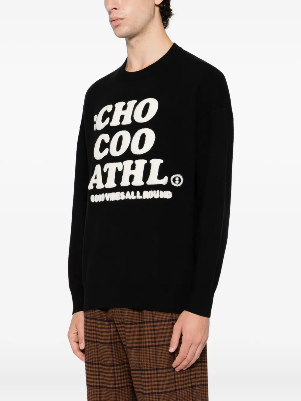 Chocoolate Logo-embroidered Sweatshirt In Black