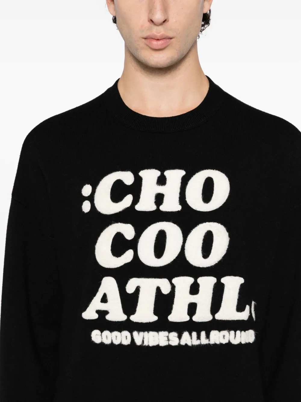 Chocoolate Logo-embroidered Sweatshirt In Black