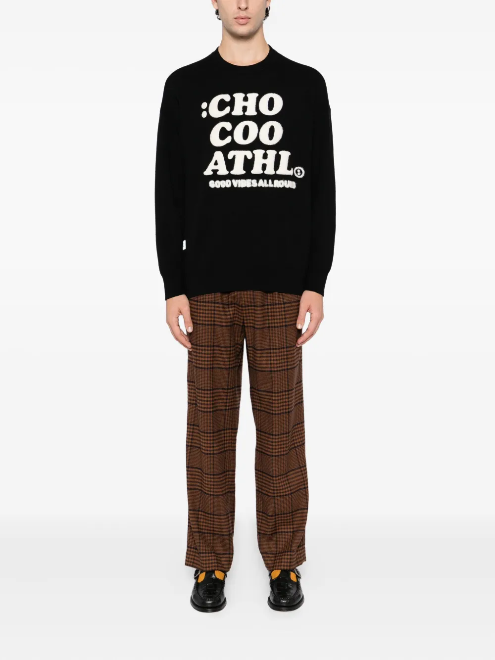 CHOCOOLATE Sweater met geborduurd logo - Zwart