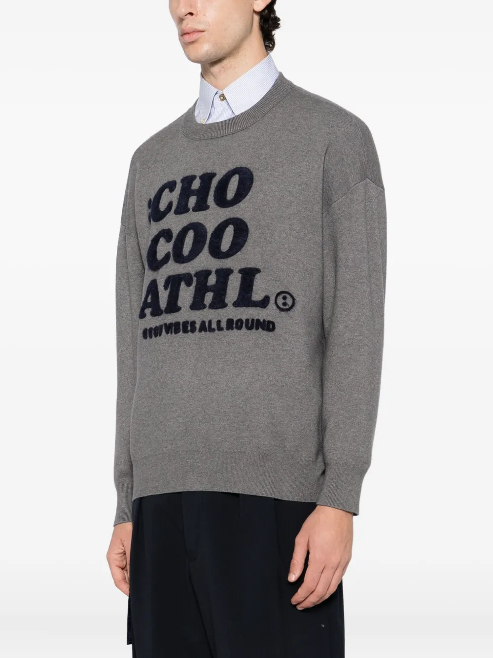 Chocoolate Logo-embroidered Sweatshirt In Gray