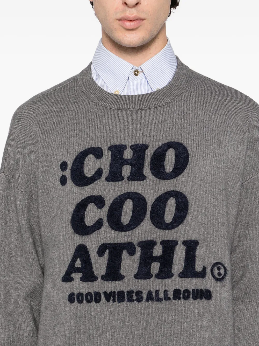 Chocoolate Logo-embroidered Sweatshirt In Gray