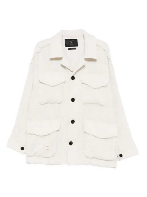 FIVE CM logo-patch shirt jacket
