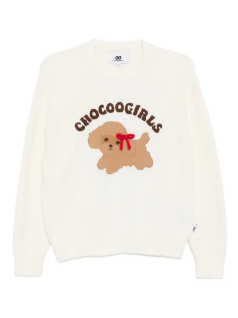 CHOCOOLATE puupy-print jumper