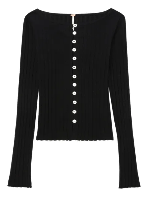 Free People ribbed long sleeves top