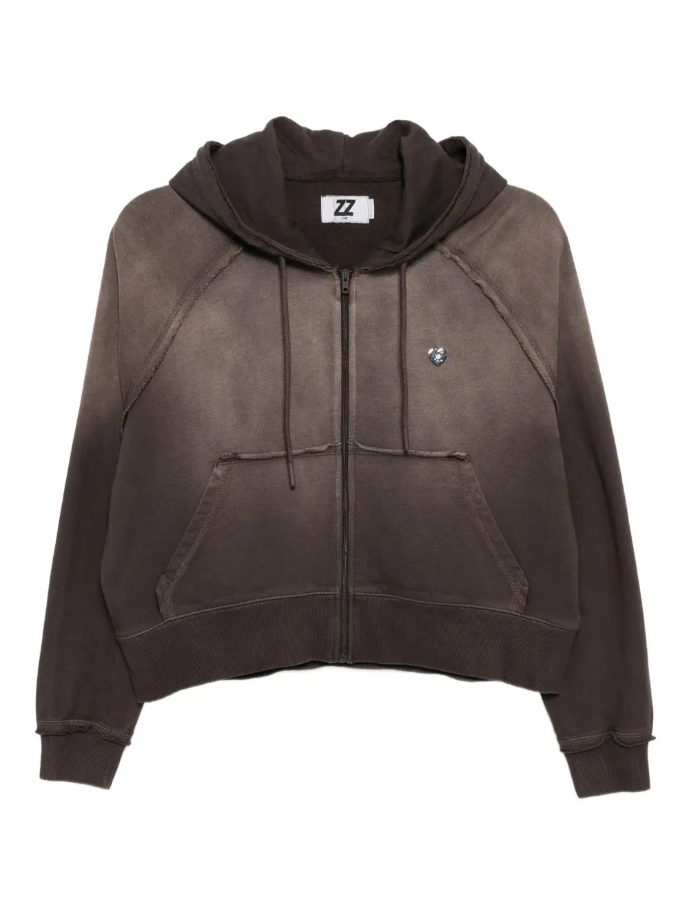 izzue logo-plaque hoodie | Brown | Image 1