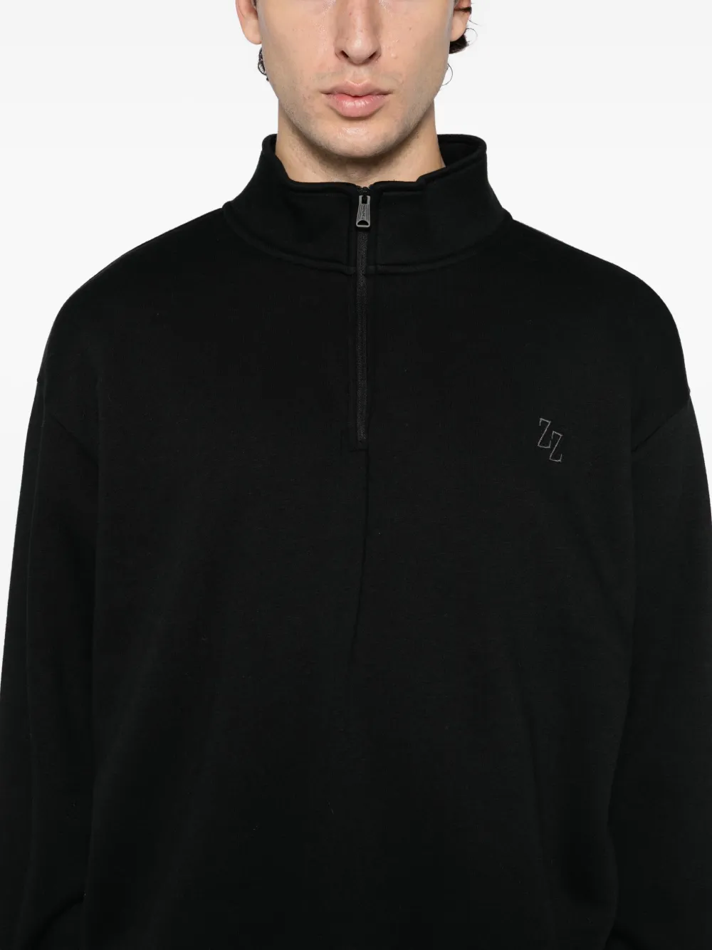 Izzue Logo Embroidered Sweaters In Black