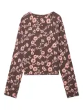 Free People floral-print long sleeves top - Red