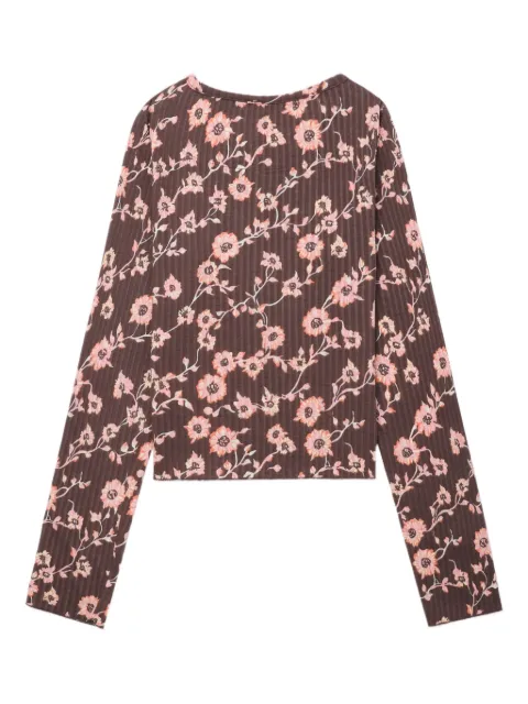 Free People floral-print long sleeves top