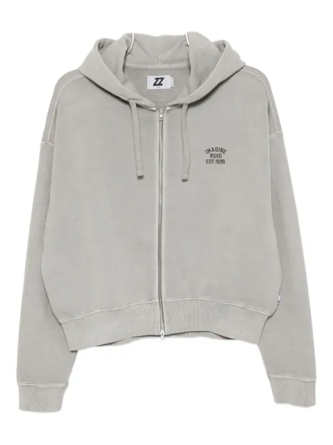 izzue logo-embroidered hoodie