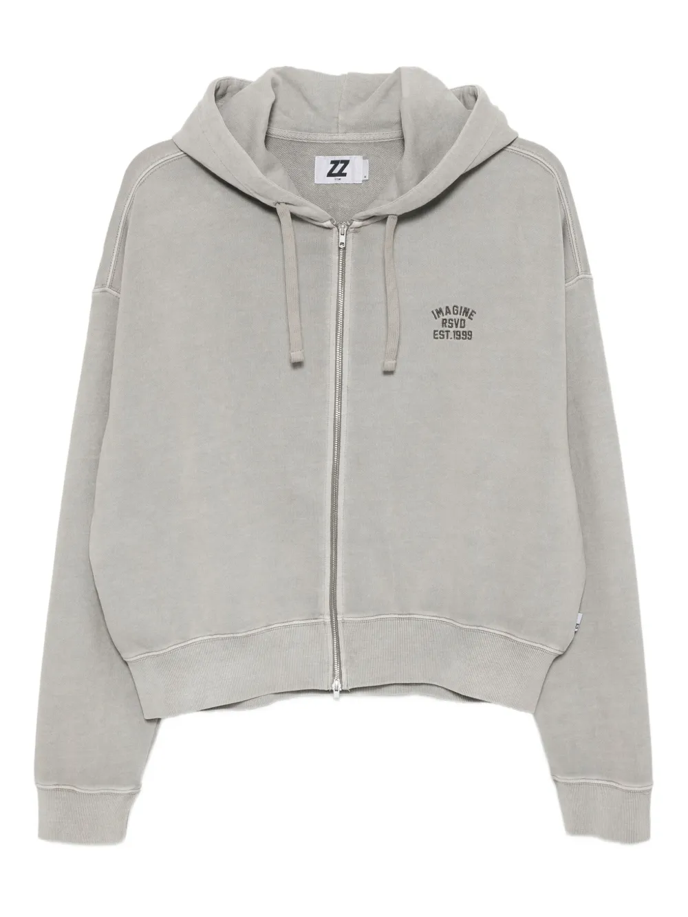 izzue logo-embroidered hoodie | Grey | Image 1