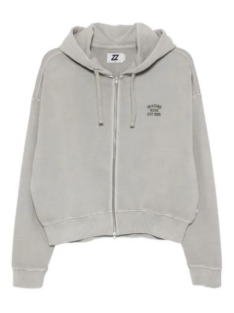 izzue logo-embroidered hoodie