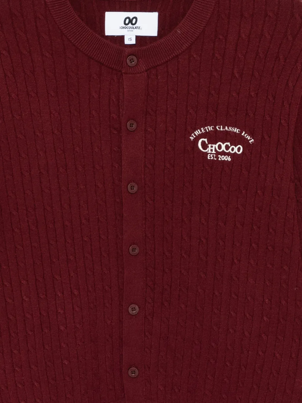 CHOCOOLATE Vest met geborduurd logo Rood