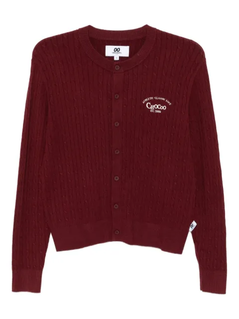 CHOCOOLATE logo-embroidered cardigan