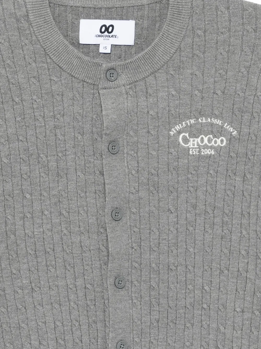 CHOCOOLATE Vest met geborduurd logo Grijs