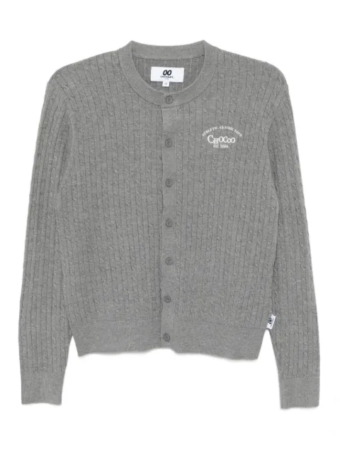 CHOCOOLATE logo-embroidered cardigan