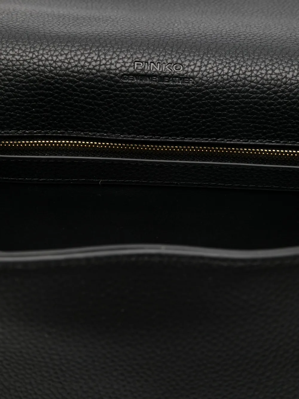 PINKO Love One leren schoudertas Zwart