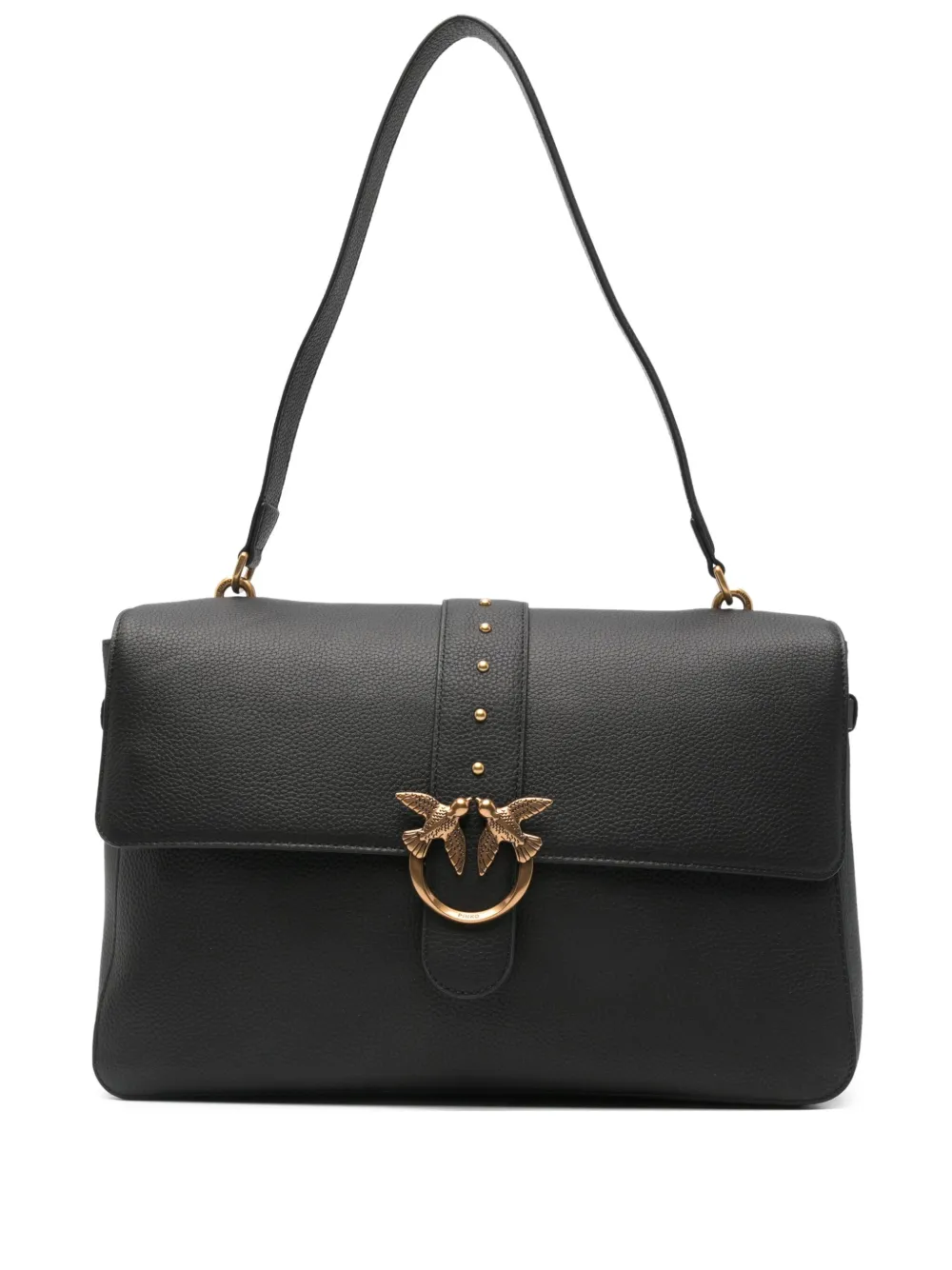 PINKO  Love One leather shoulder bag | Black | Image 1