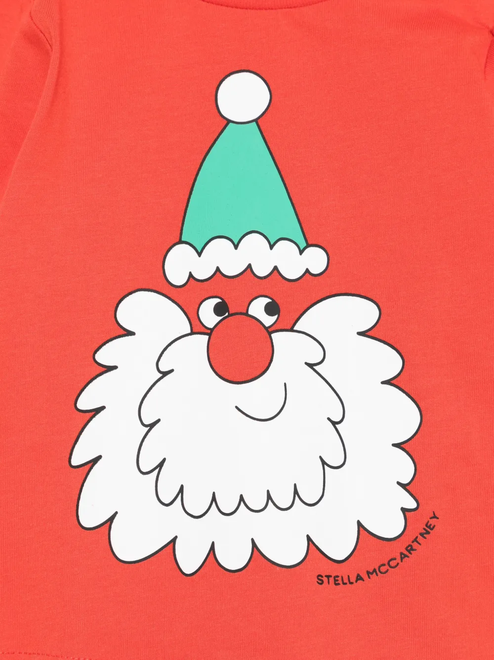 Stella Mccartney Santa-print Long-sleeve T-shirt In Red