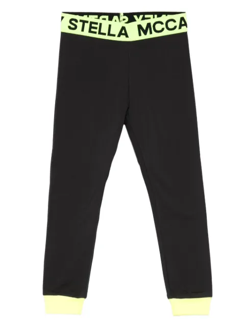 Stella McCartney Kids logo-band cuffed leggings