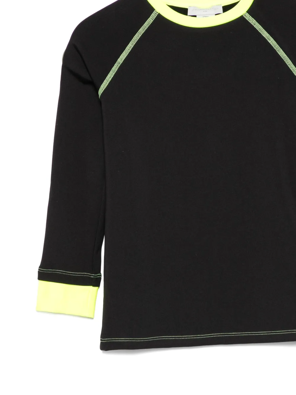 Stella Mccartney Contrast-trim Long-sleeve T-shirt In Black