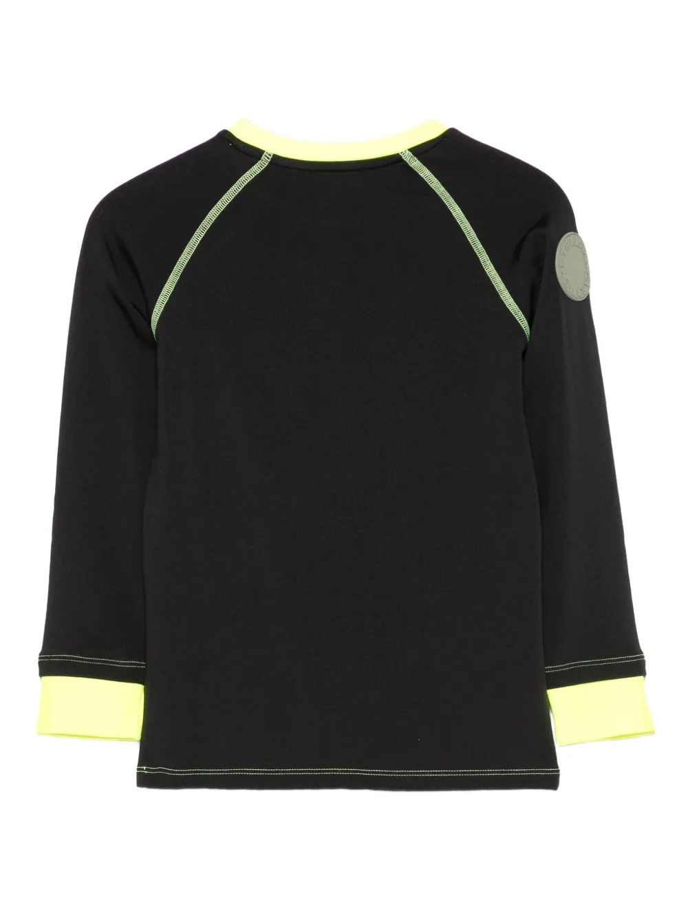 Stella McCartney Kids T-shirt met contrasterende afwerking Zwart