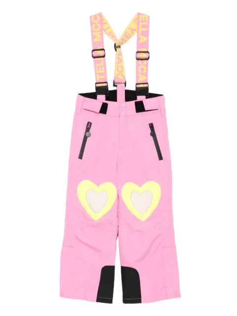 Stella McCartney Kids heart-detail suspender ski pants