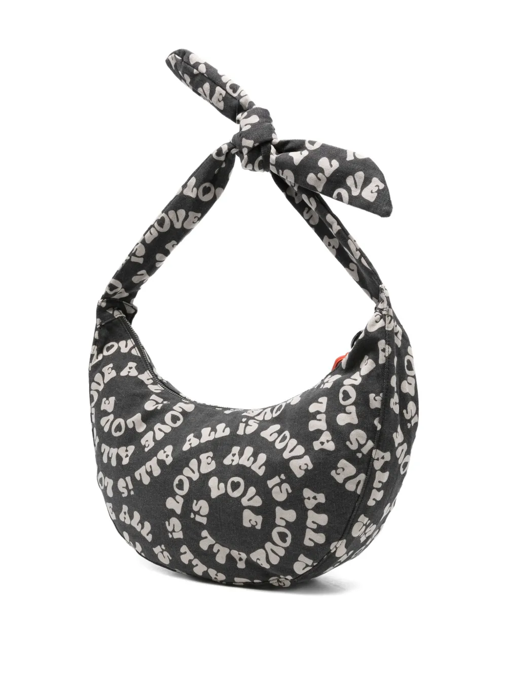 Stella McCartney Kids love-print half-moon bag - Zwart