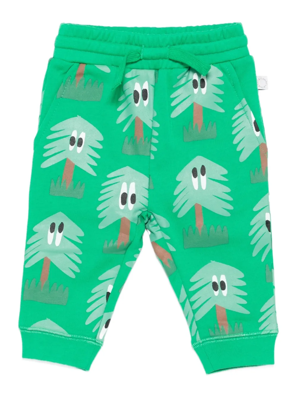 Stella McCartney Kids tree-print drawstring trousers | Green | Image 1
