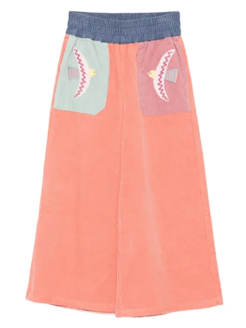 Stella McCartney Kids bird-embroidered corduroy trousers