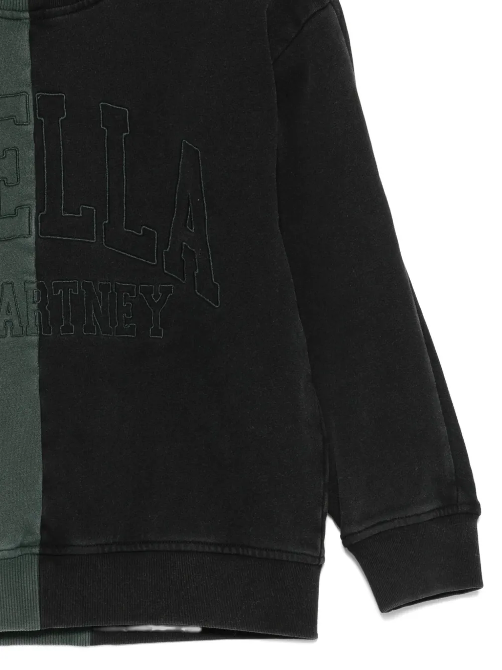 Stella Mccartney Two-tone Logo Sweatshirt In Green