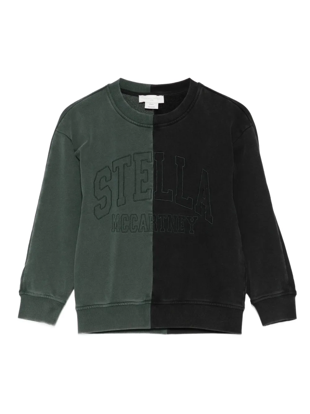 Stella McCartney Kids two-tone logo sweatshirt - Nero
