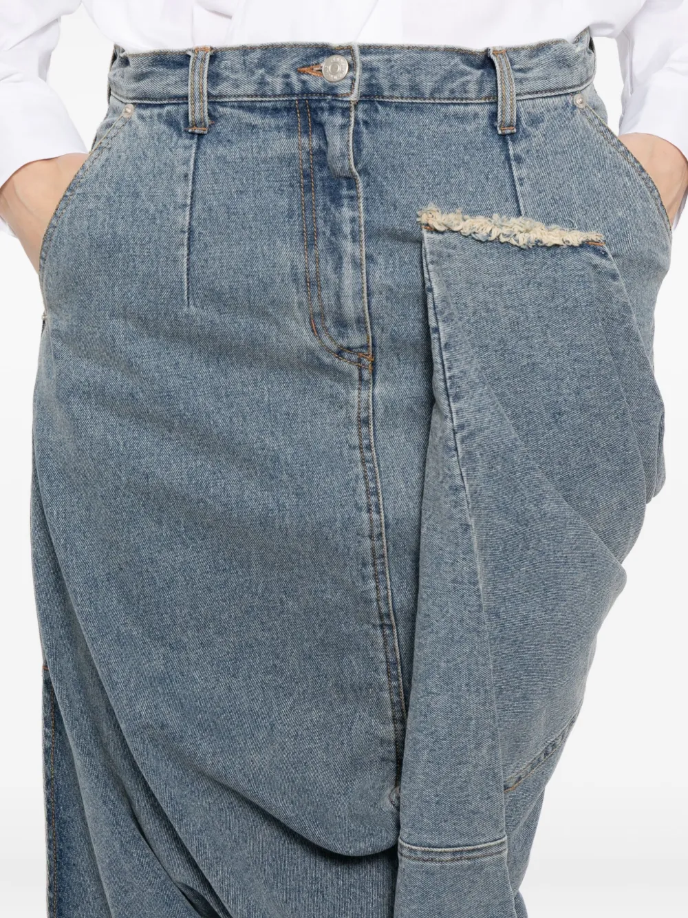 Moohong Asymmetric Skirt In Blue