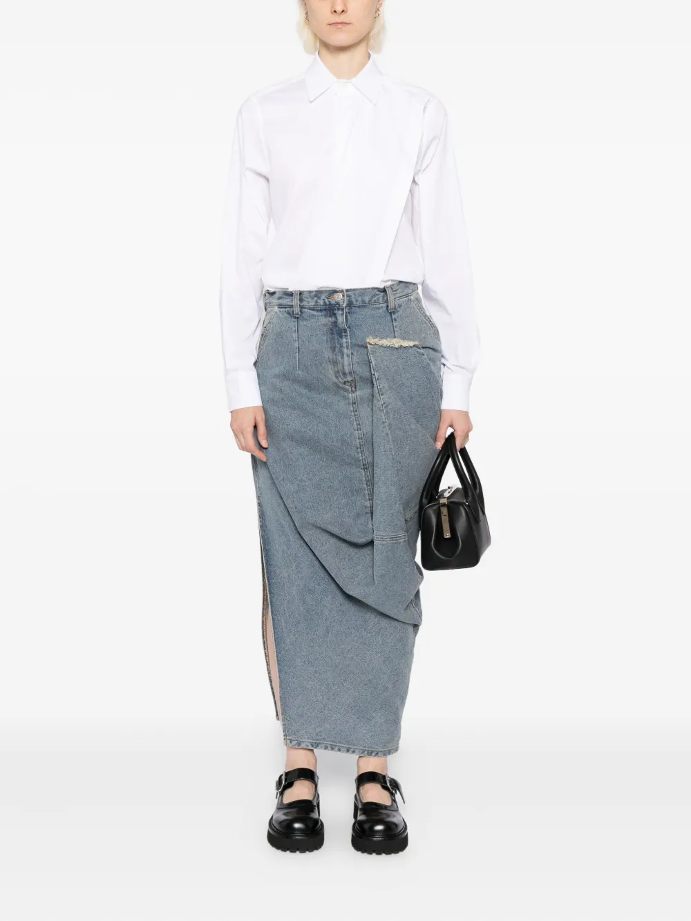 Moohong Asymmetrische rok - Blauw