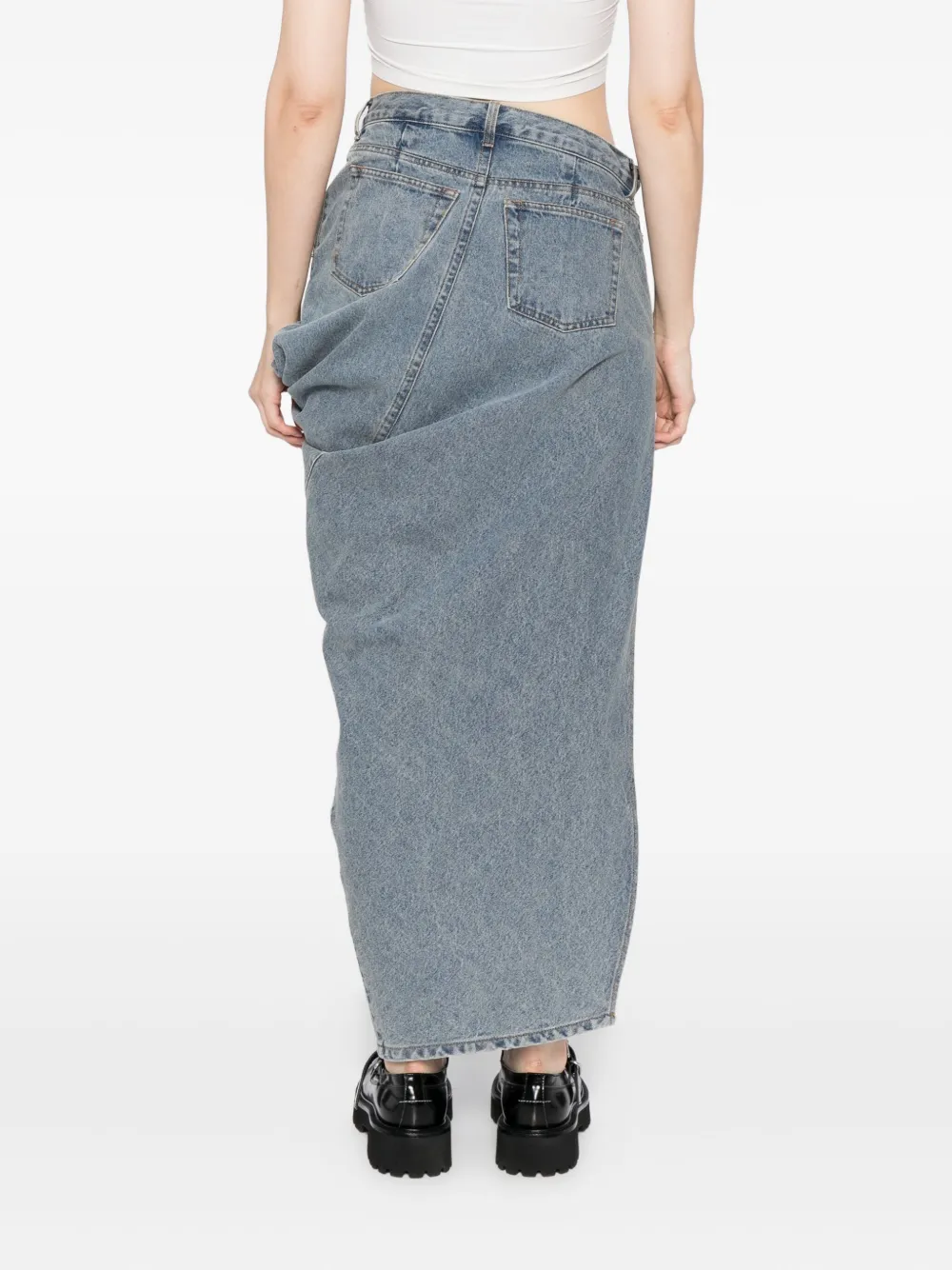 Moohong Asymmetric Skirt In Blue