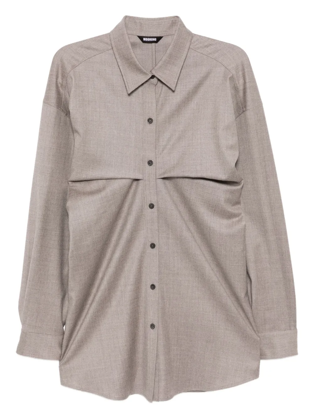 Moohong pleated shirt | Brown | Image 1